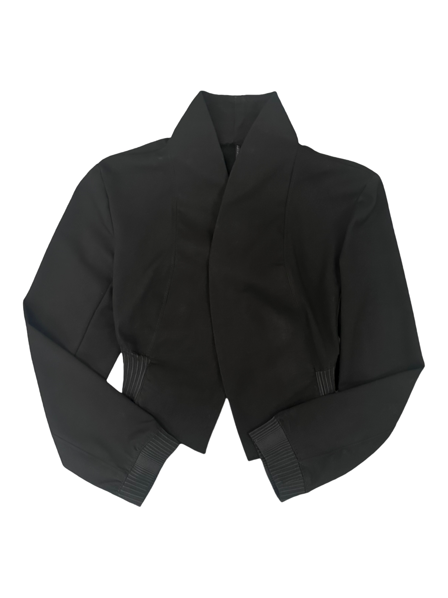 CROPPED GROWN-ON-COLLAR BOMBER