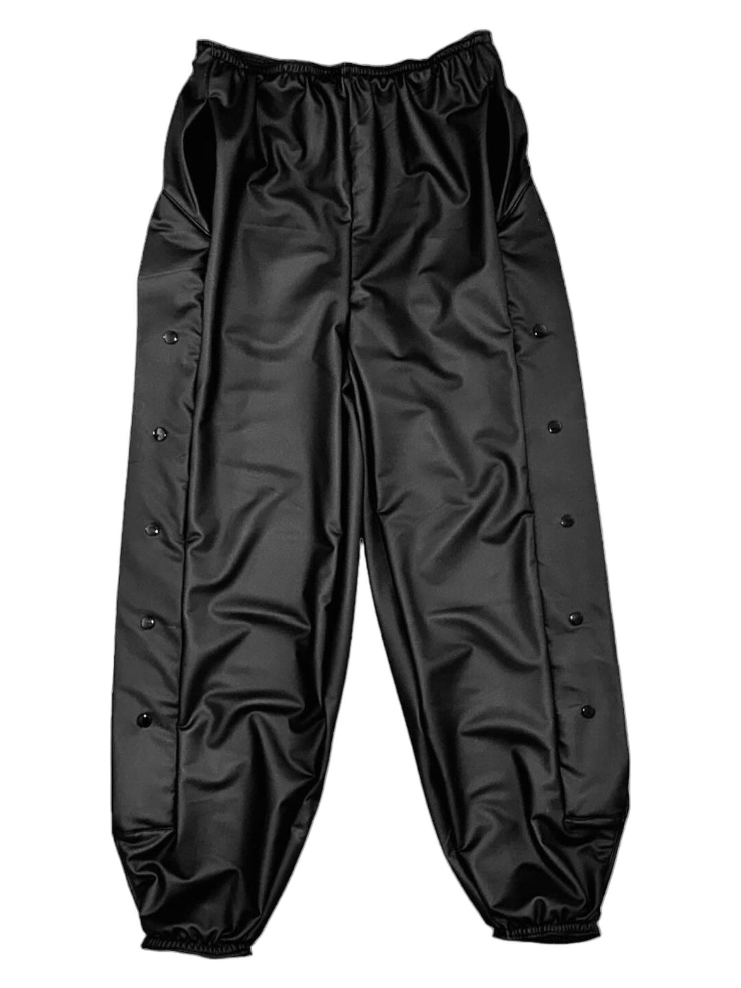 RUBBER PANTS WITH SNAP SIDE SEAM
