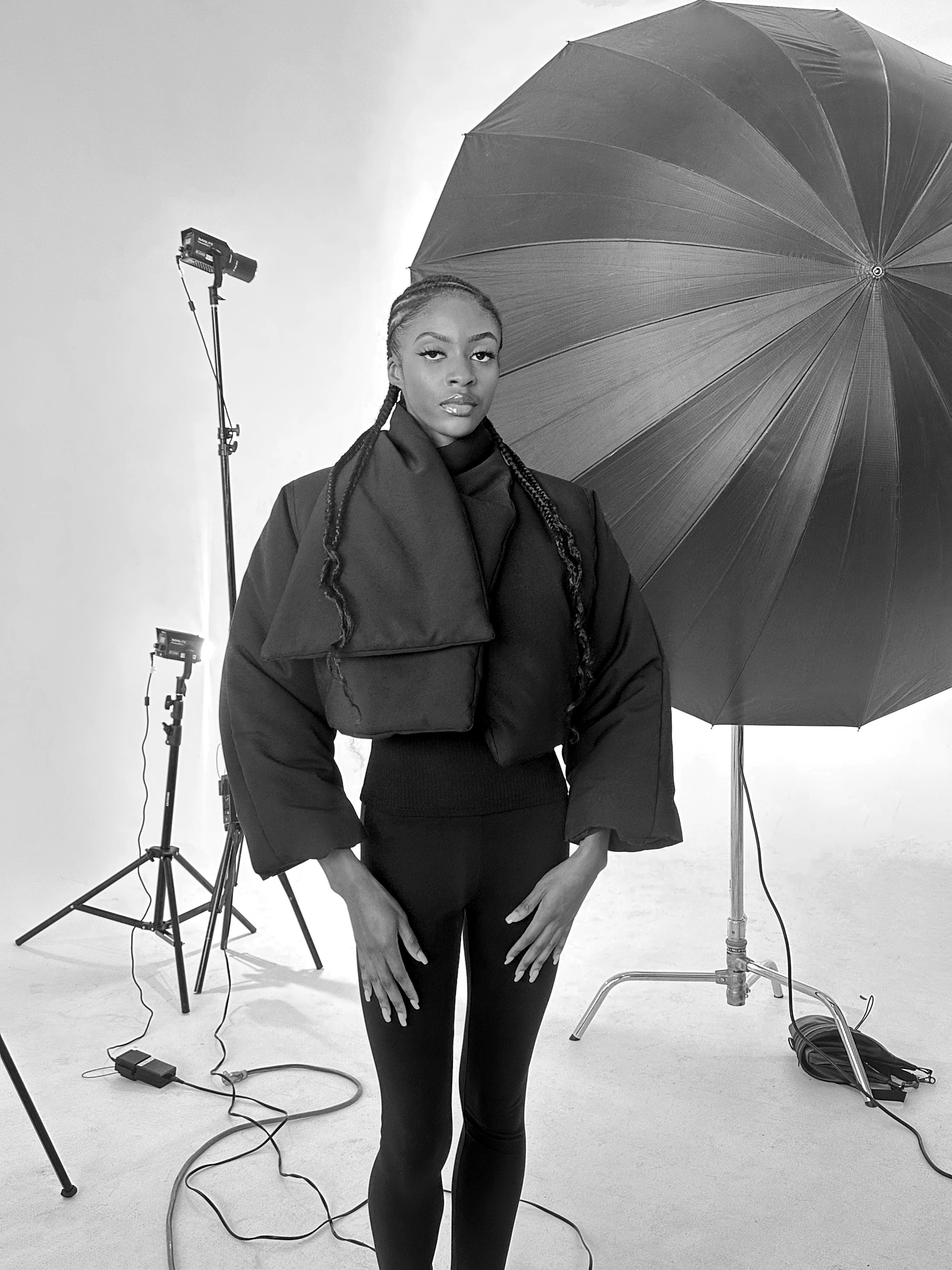 ASYMMETRICAL DWR LAMINATED PUFFER WITH GROWN ON SLEEVES