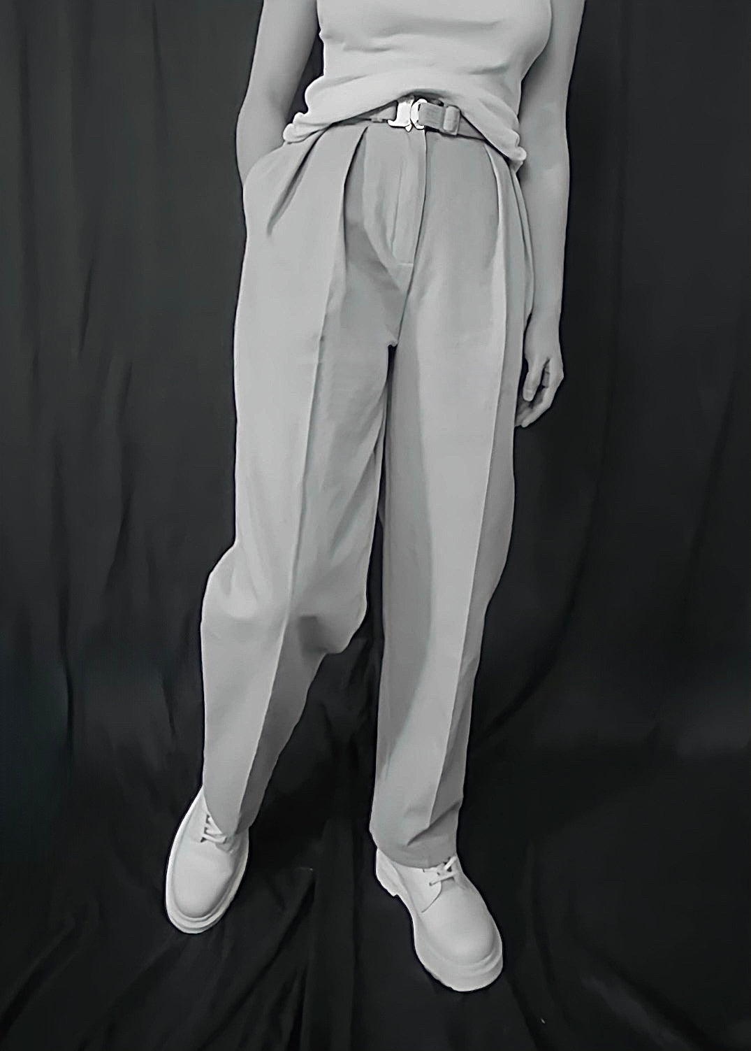 CLASSIC TAILORED TWILL TROUSERS