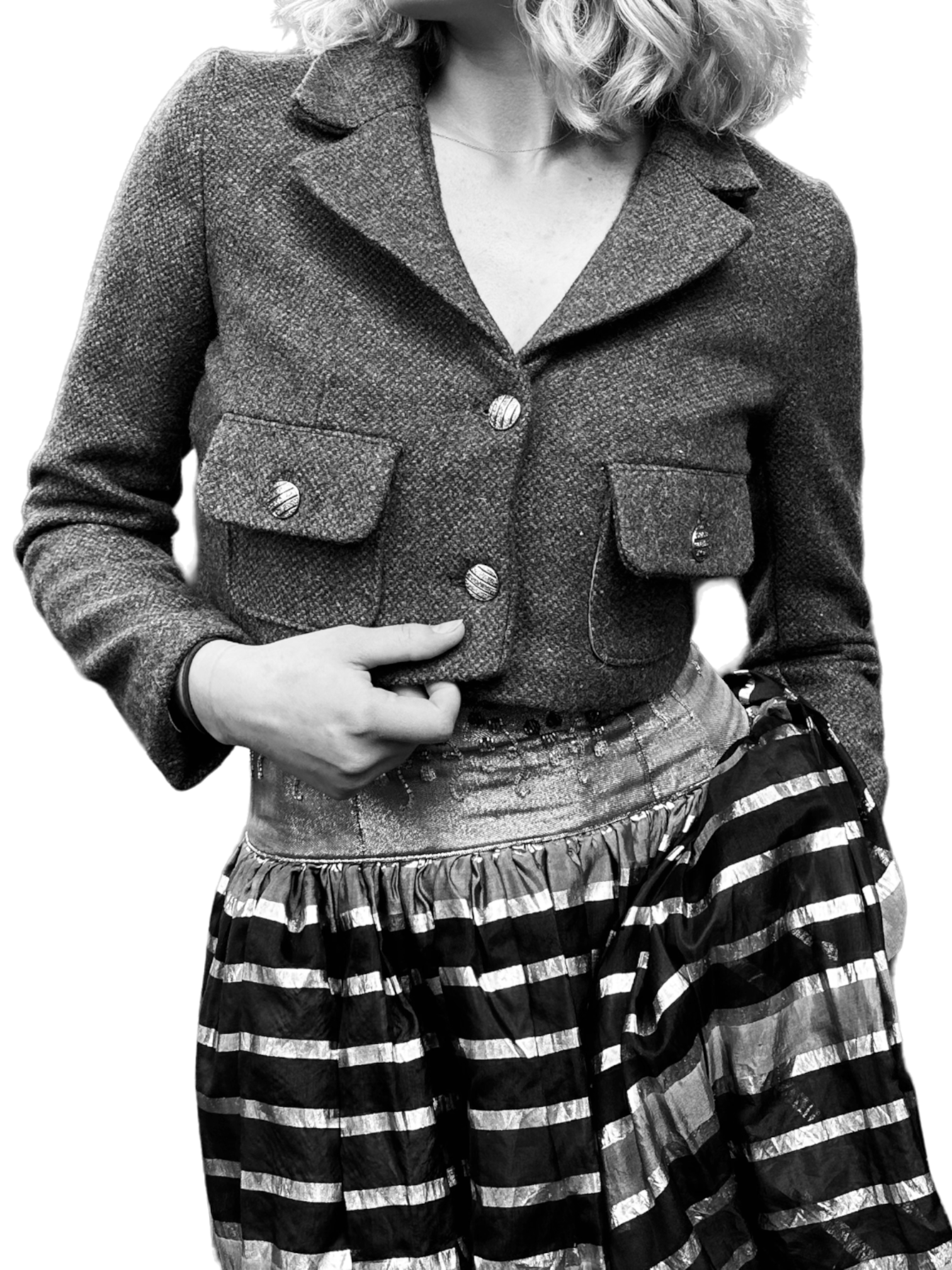 CROPPED TWEED BLAZER