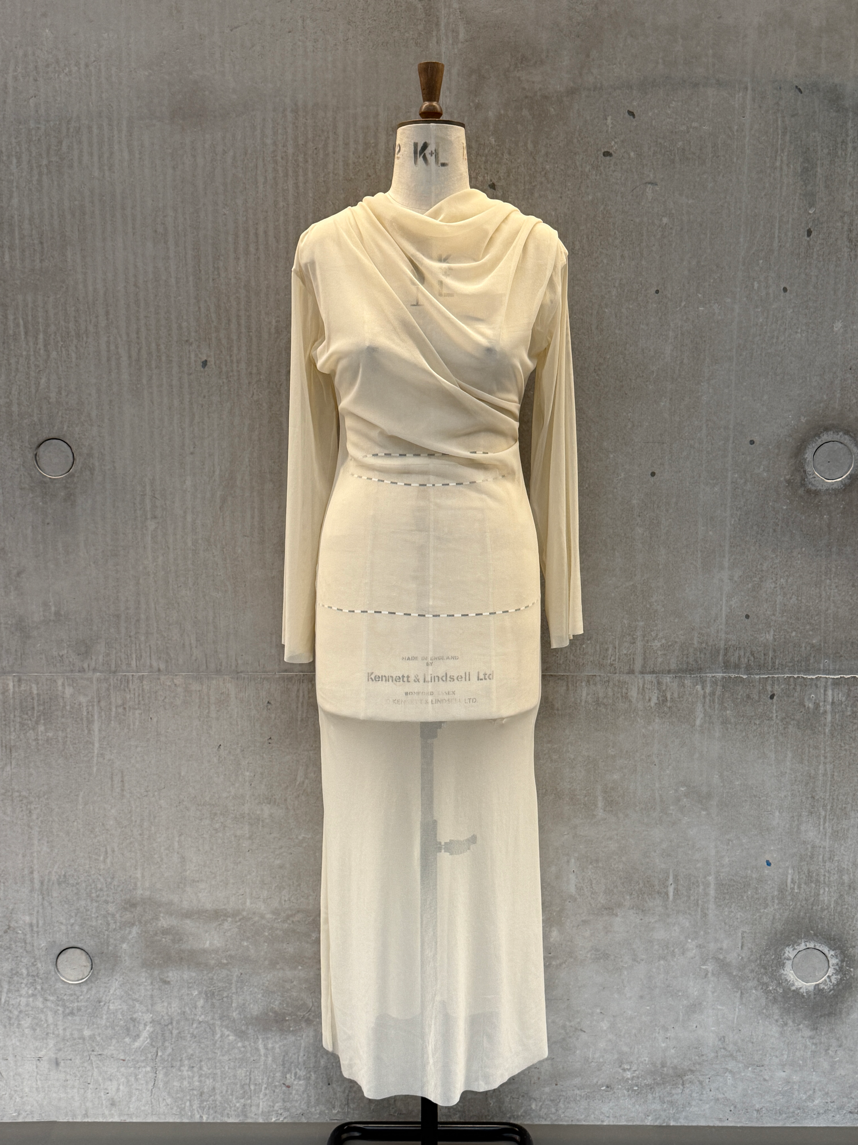 FORM: LAB / DRAPE / SHEER + PLEATED DRESS