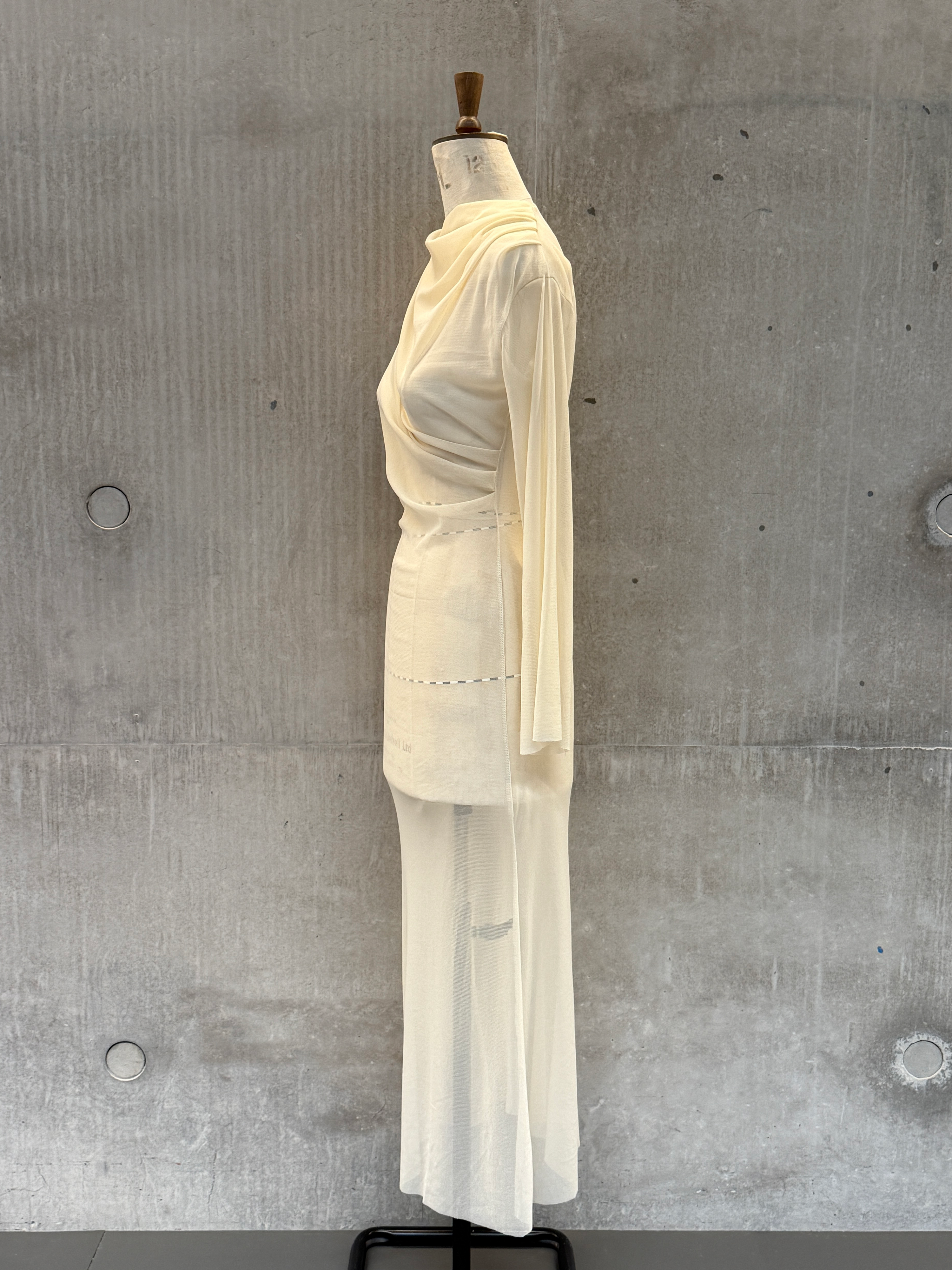 FORM: LAB / DRAPE / SHEER + PLEATED DRESS