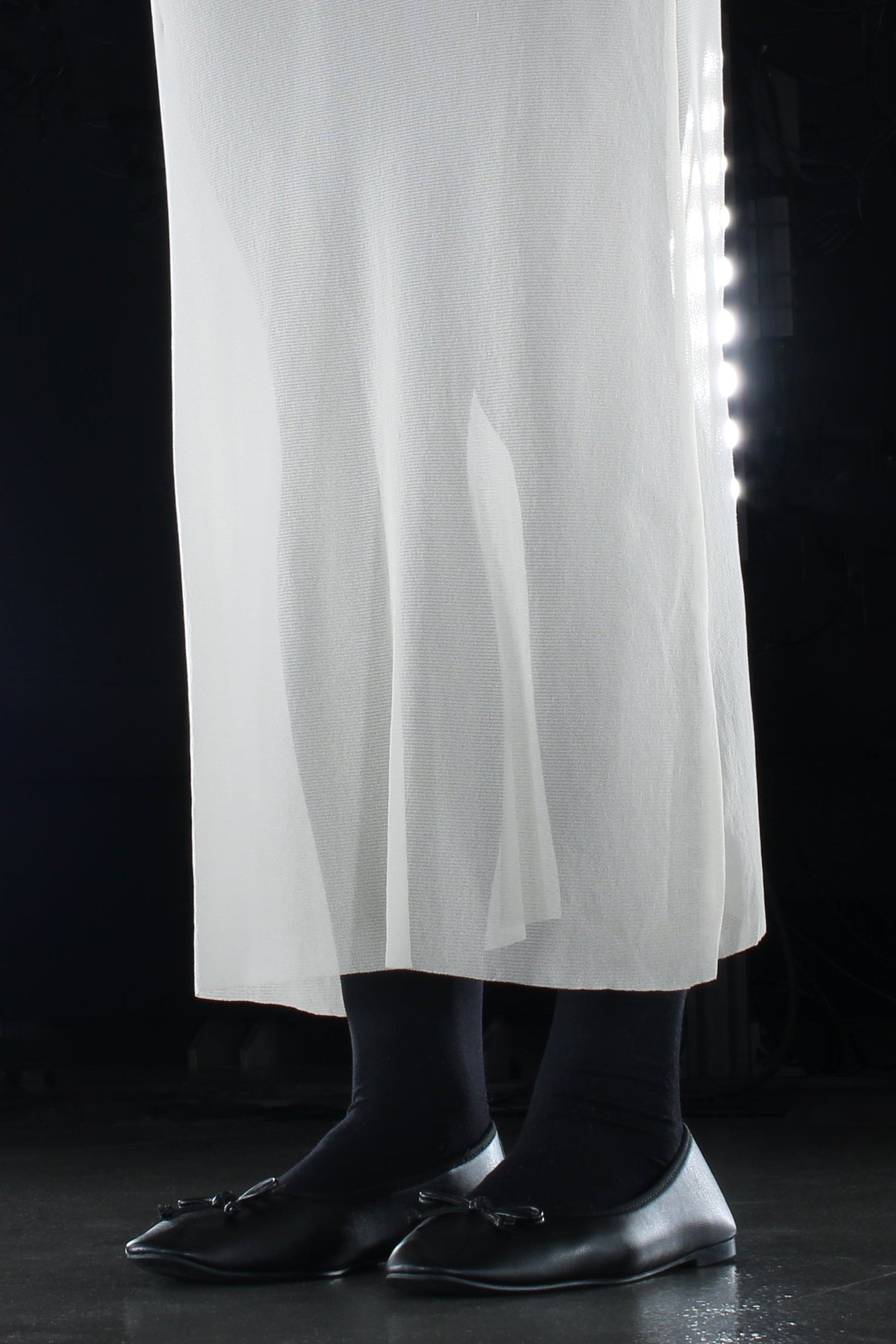 FORM: LAB / DRAPE / SHEER + PLEATED DRESS
